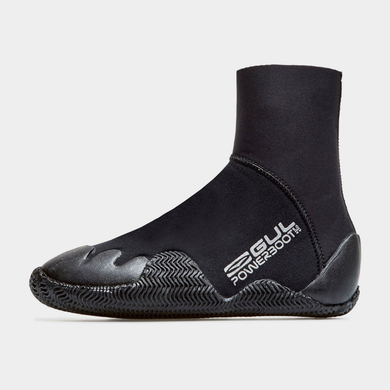 Gul 5mm Power Steamer Neoprene Wetsuit Boots Adults Black/Grey Surf Dive 