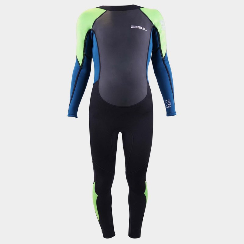 Gul Response 5/3MM Kids Youth Junior Wetsuit Navy Lime Unisex Blindstitched and critically taped 
