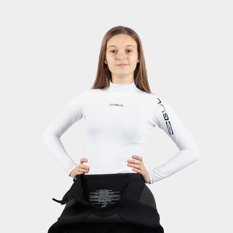 GUL UV Protect Flatlock Long Sleeve Junior Rash Vest