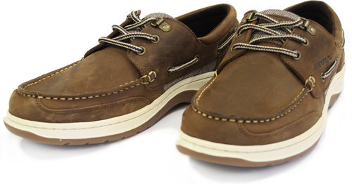 Gul Falmouth Tan Brown Leather Deck Shoes Boat Shoes 2017 New Improved Model 