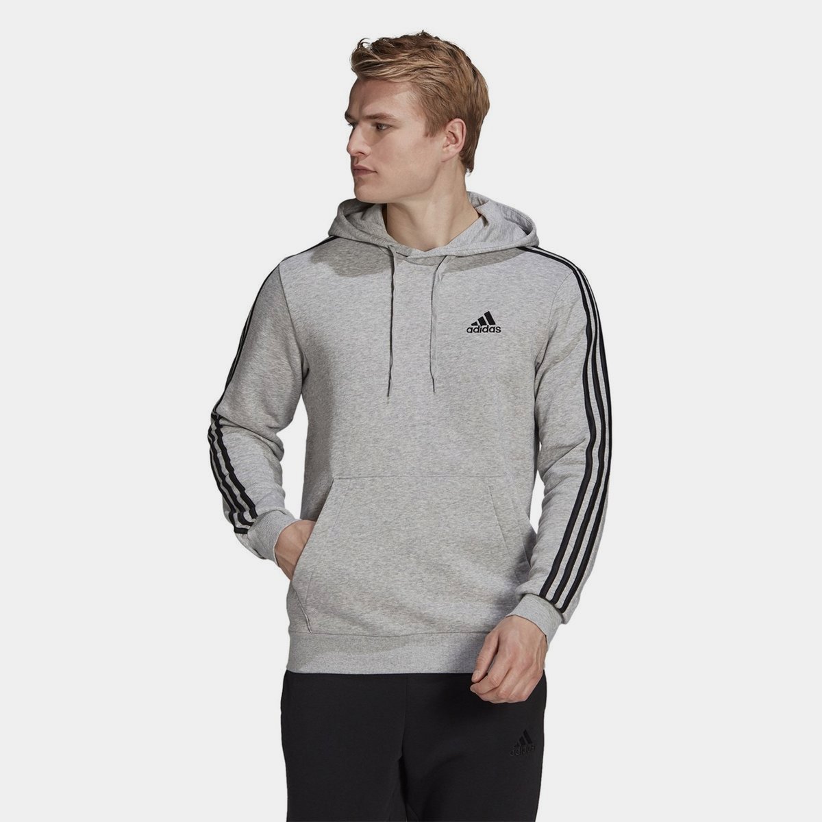 Fleece 3 Stripes Hoodie Mens