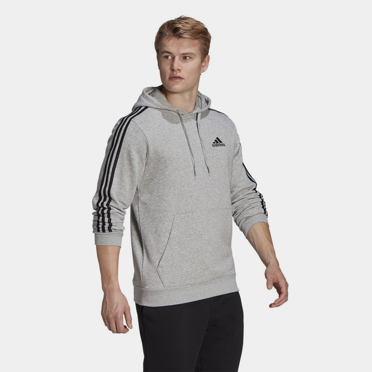 Fleece 3 Stripes Hoodie Mens