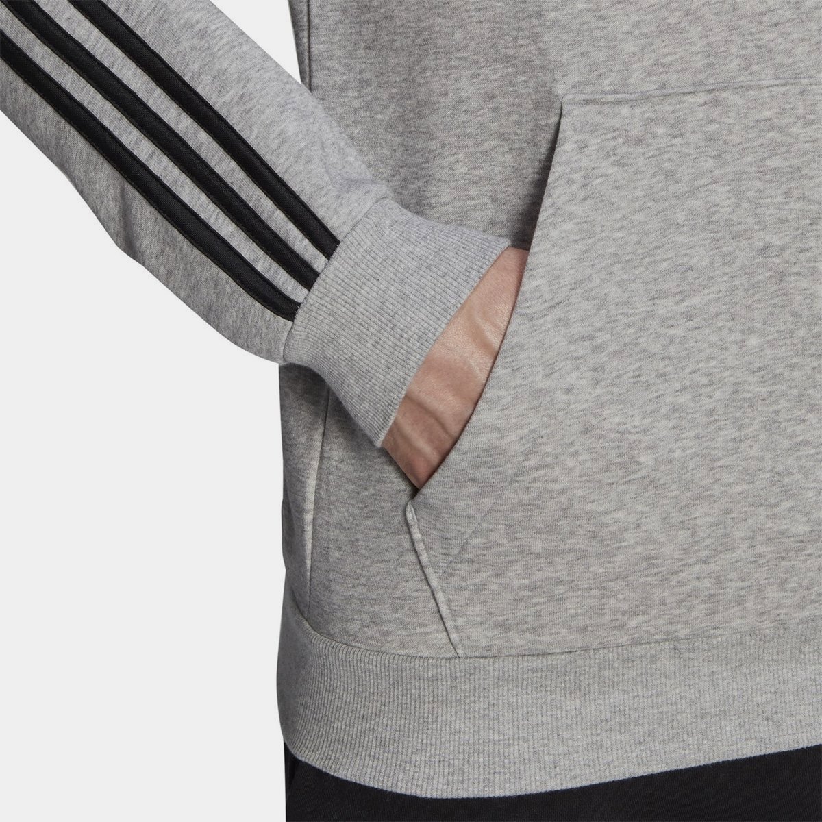 Fleece 3 Stripes Hoodie Mens