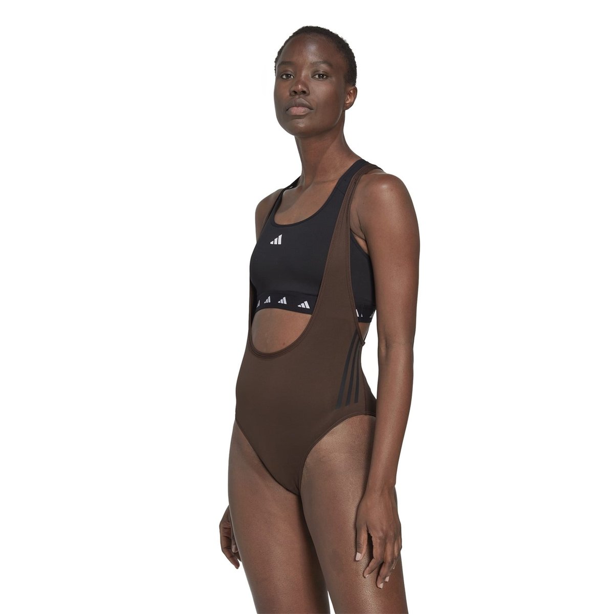 Train Icons 3 Stripe Leotard Womens