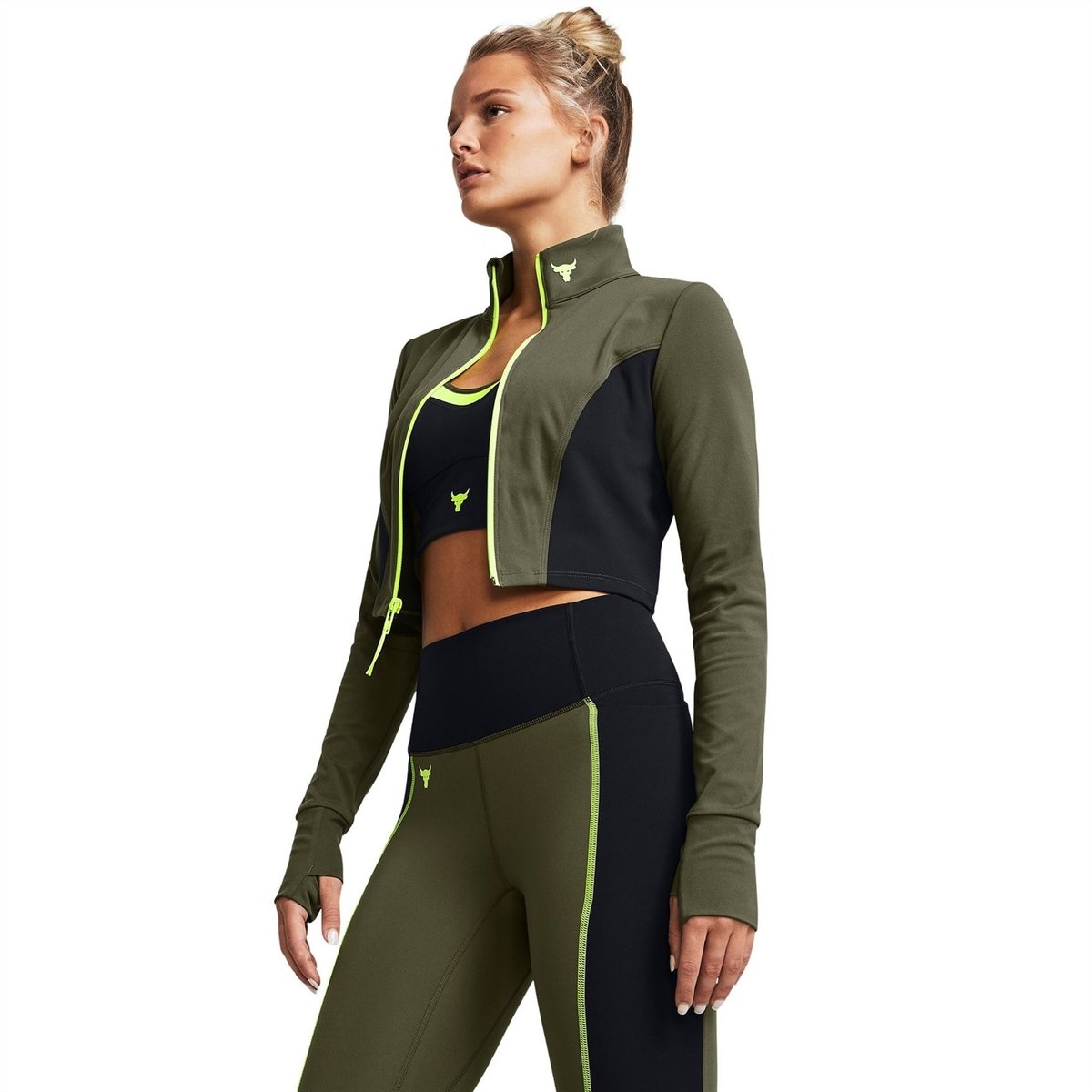 Project Rock Cropped Gym Jacket Womens
