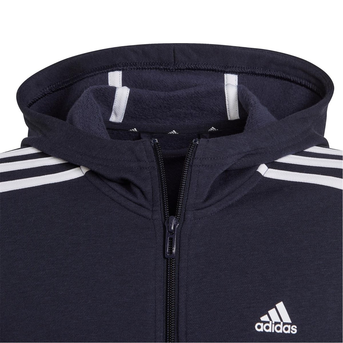 Essentials Girls 3 Stripes Zip Track Top Hoodie