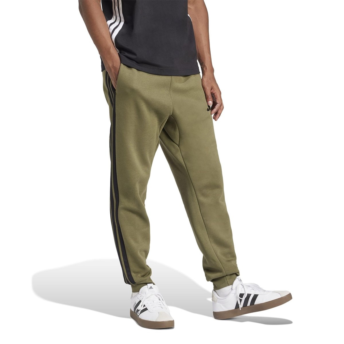 Fleece Tapered Cuff 3 Stripes Joggers